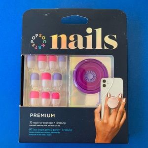 Popsocket - Neon Coast Pink PREMIUM PopGrip + Nails